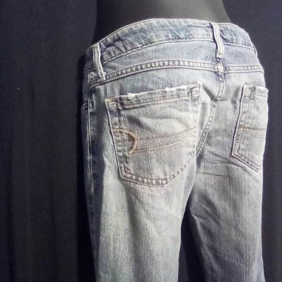 COPY - American Eagle Slightly Flared Distressed Blue Jeans 0 -- Final Price - Picture 10 of 15